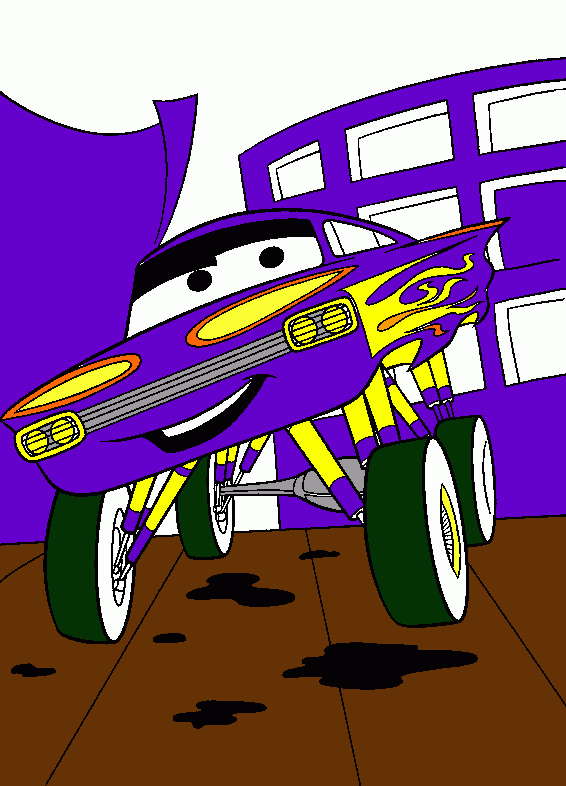 ramone é  um chevrolet  impala para colorir e imprimir