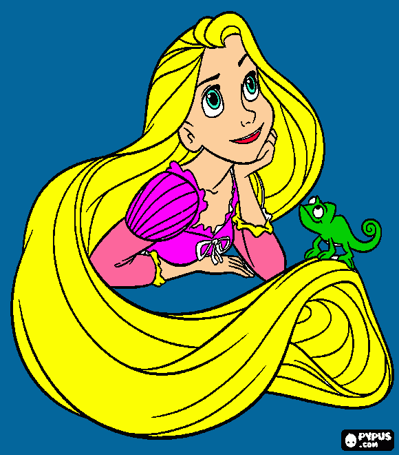 ranponzel para colorir e imprimir