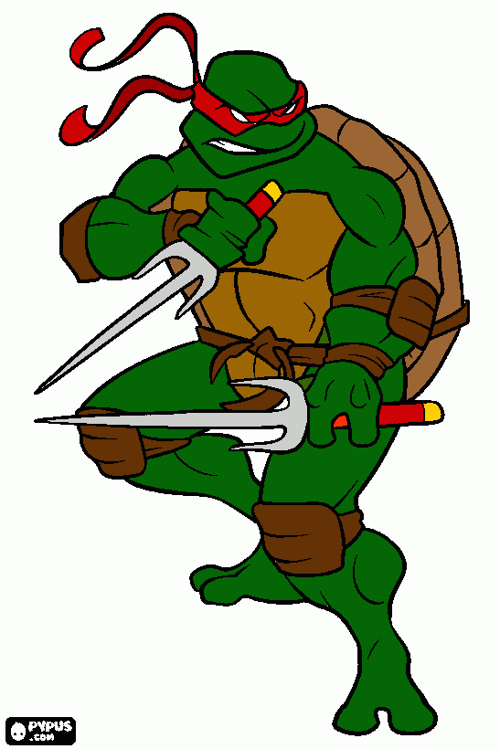 Raphel para colorir e imprimir