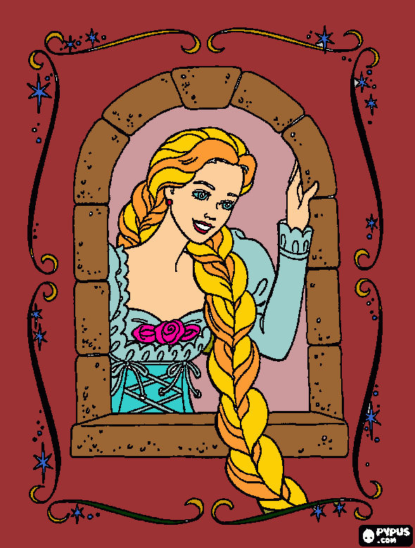 Rapozel para colorir e imprimir