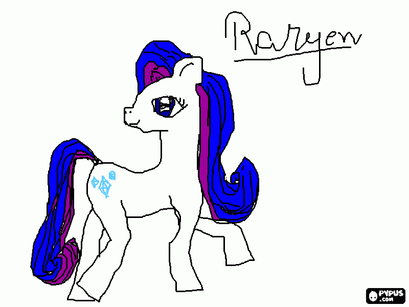 Raryen a irma da Rarity e da Sweetie Belle para colorir e imprimir