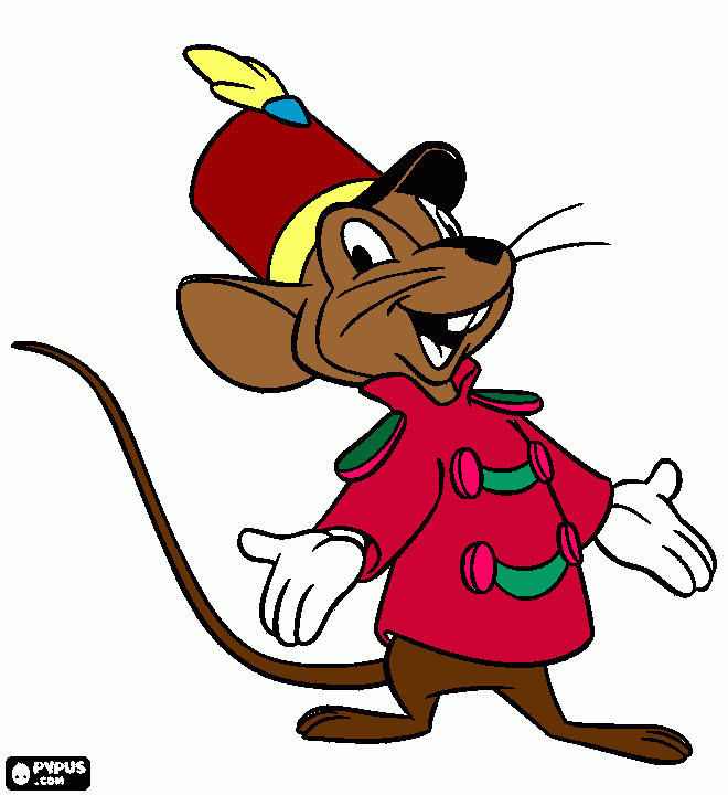 Ratinho amigo para colorir e imprimir