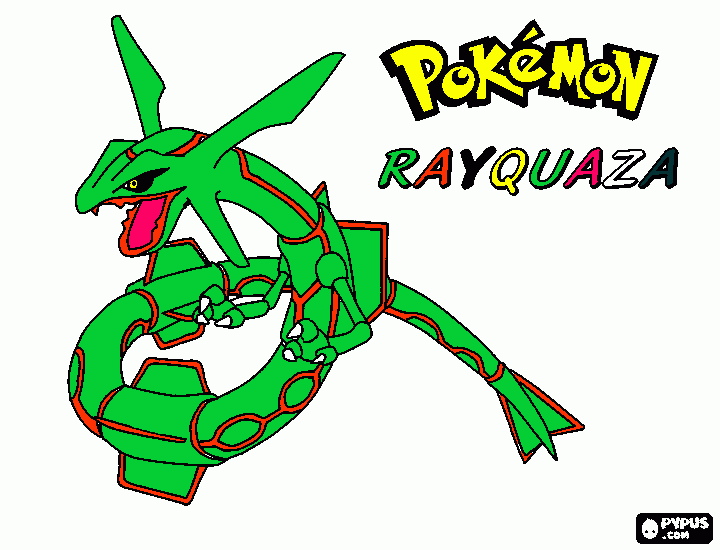 rayquaza pokémon para colorir e imprimir