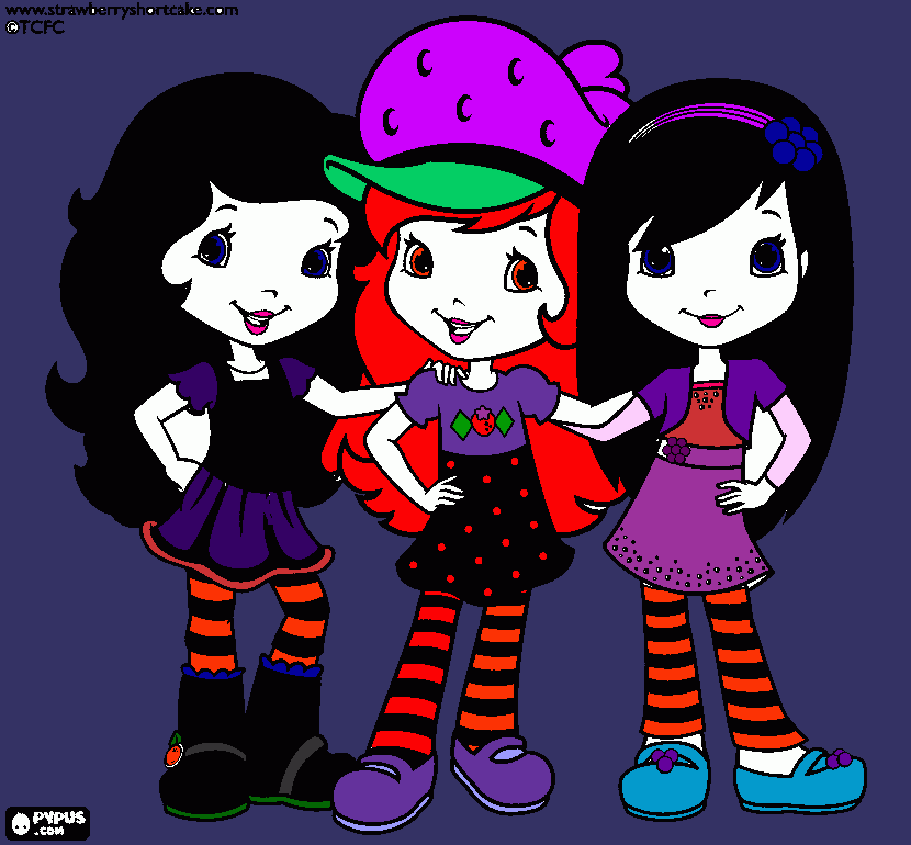 rebeca e a moranguinho a esther e a laranjinha e a lais a amorinha para colorir e imprimir