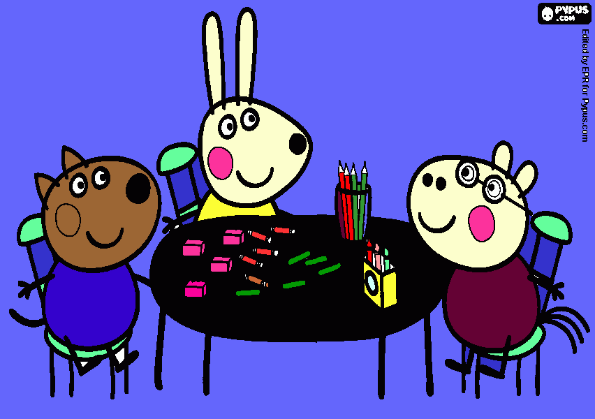 rebeca e seus  amigos para colorir e imprimir
