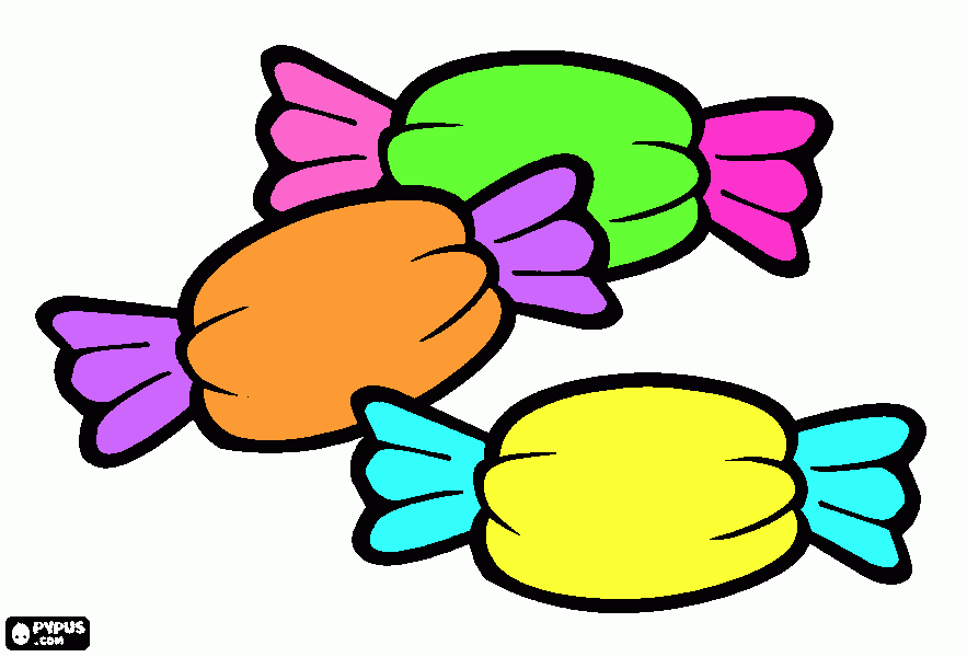 rebuçados para colorir e imprimir