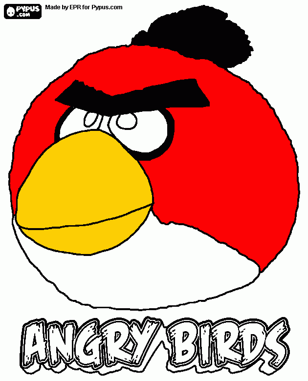 red bird para colorir e imprimir