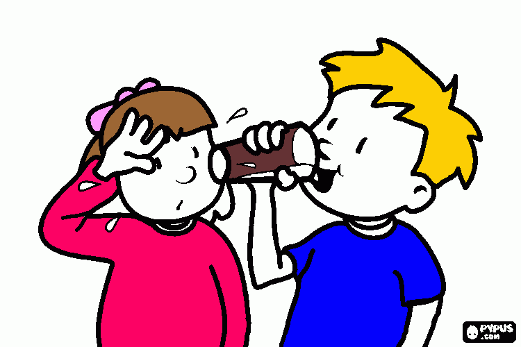 refrigerante para colorir e imprimir