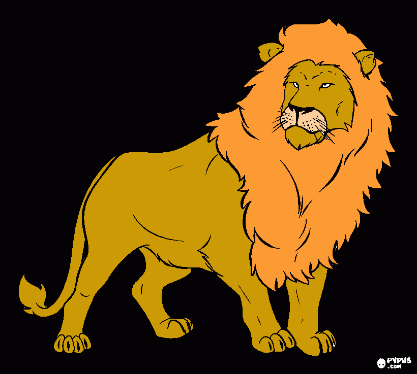 rei da selva para colorir e imprimir