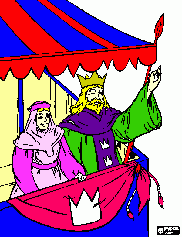 rei e rainha na sacada para colorir e imprimir