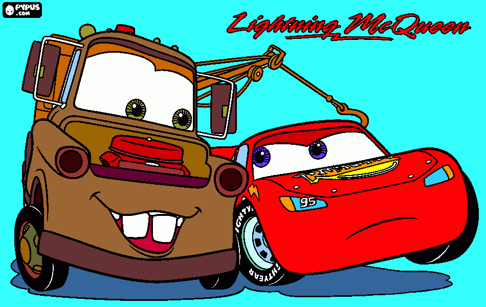 Relampago McQueen para colorir e imprimir