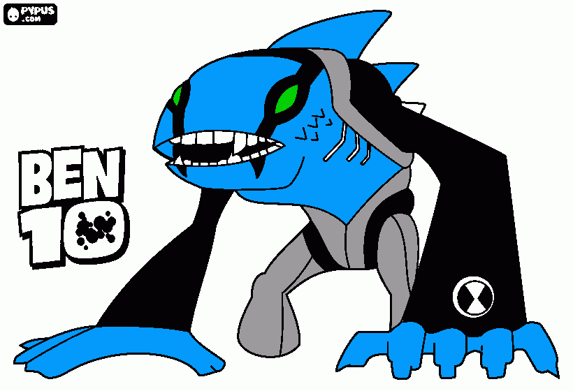 resfriado super poderoso Ben 10 para colorir e imprimir