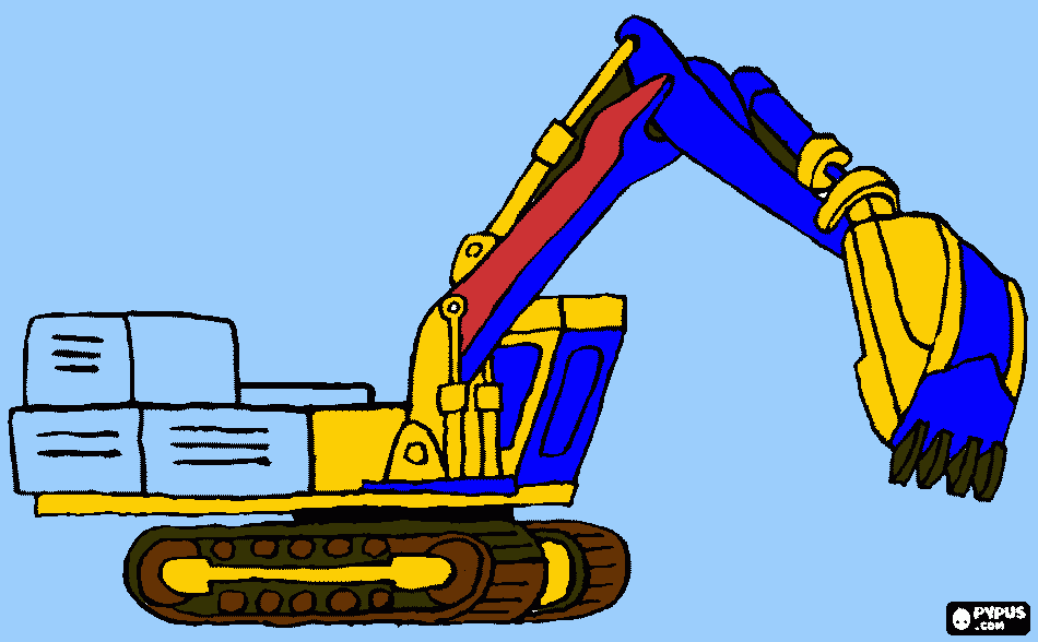 retroescavadeira para colorir e imprimir