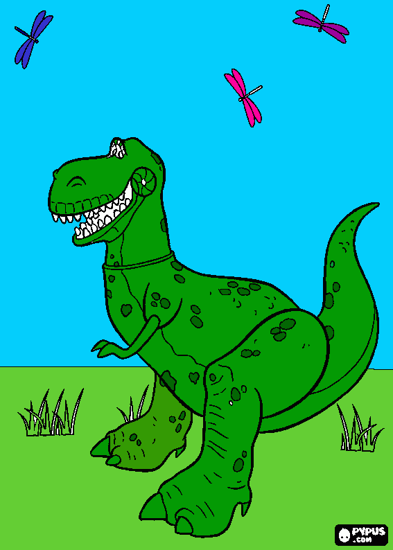 rex para colorir e imprimir