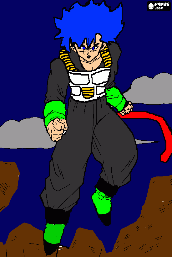 Ring Azul SS Super Saiyajin para colorir e imprimir