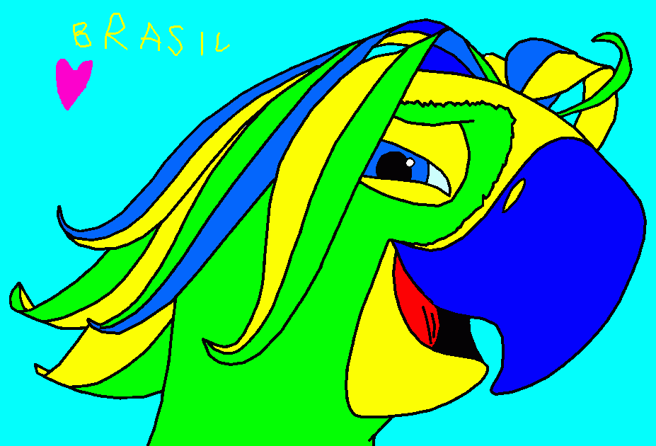 Roberto, o bonito arara amigo de infância de Jade para colorir e imprimir