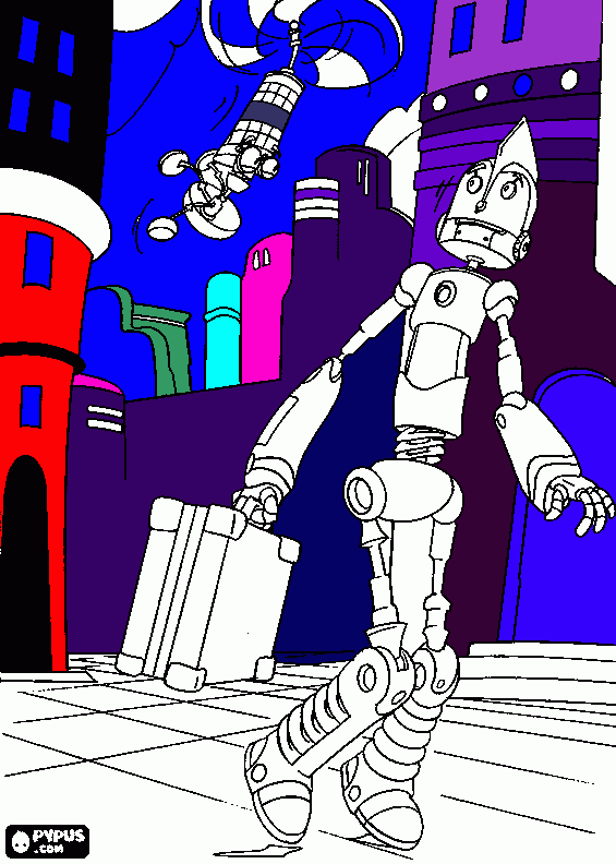 Robo para colorir e imprimir