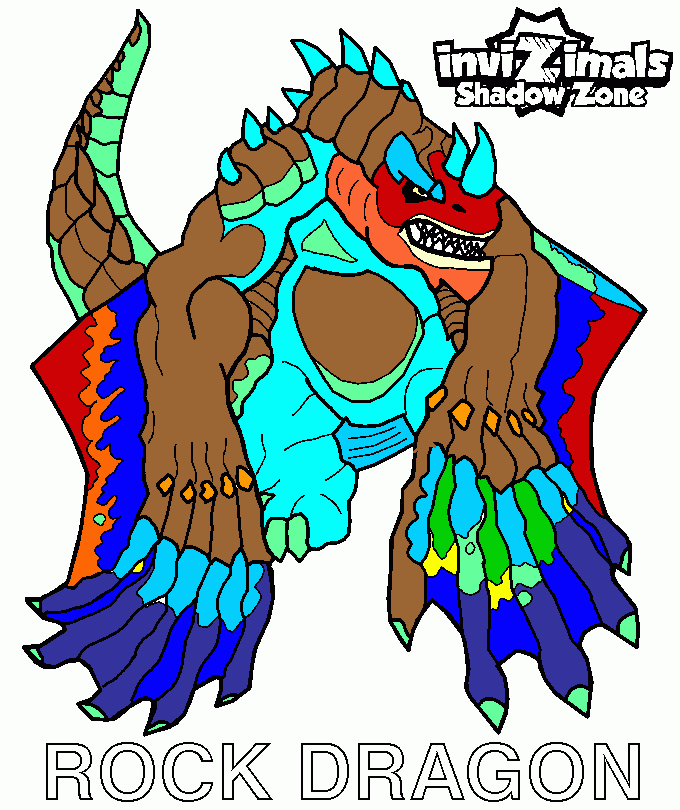 ROCK DRAGON para colorir e imprimir