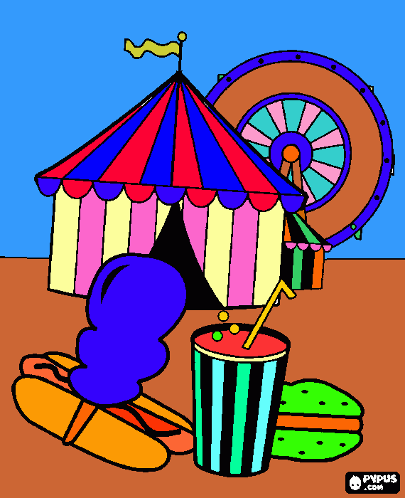 Roda Gigante para colorir e imprimir