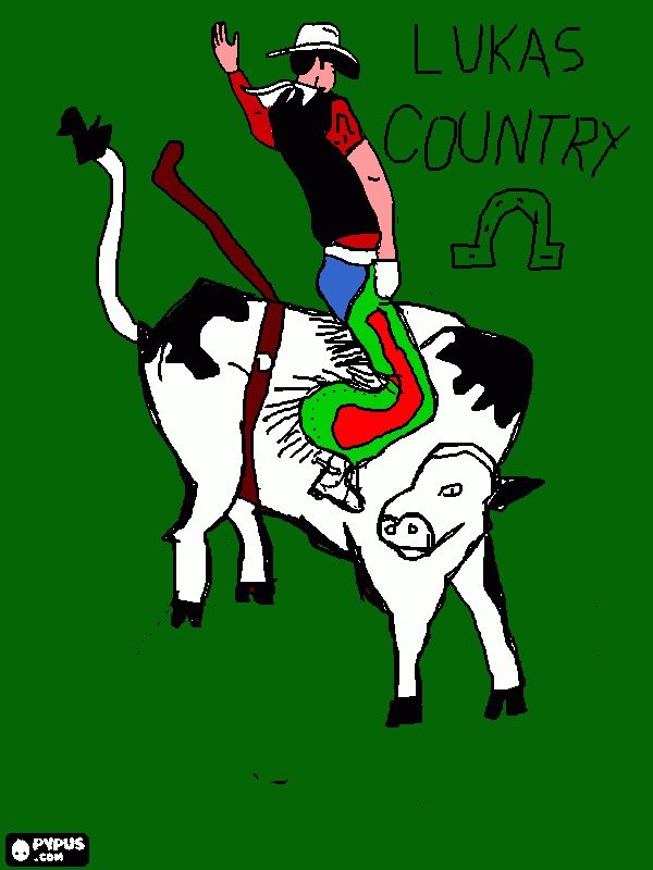 rodeio en touros para colorir e imprimir