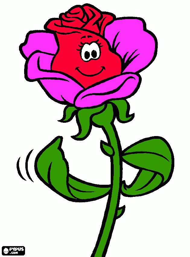 rosa ingual a aline para colorir e imprimir