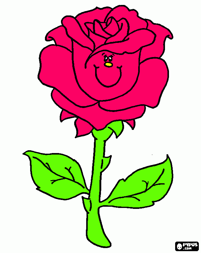 rosa  para colorir e imprimir