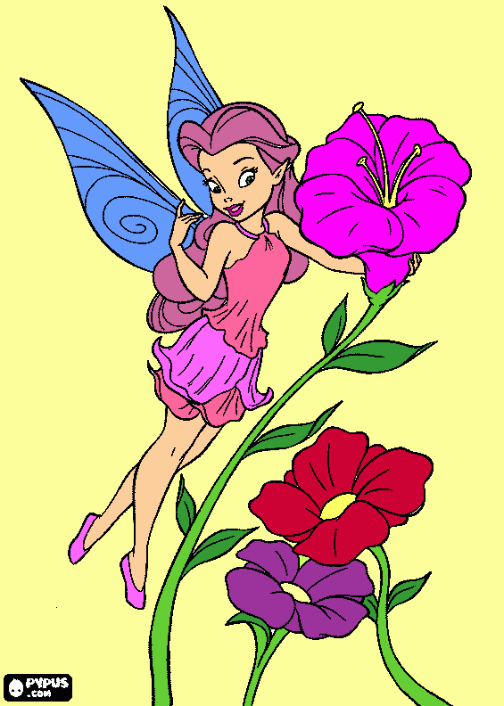 roseta (tinkerbell) para colorir e imprimir