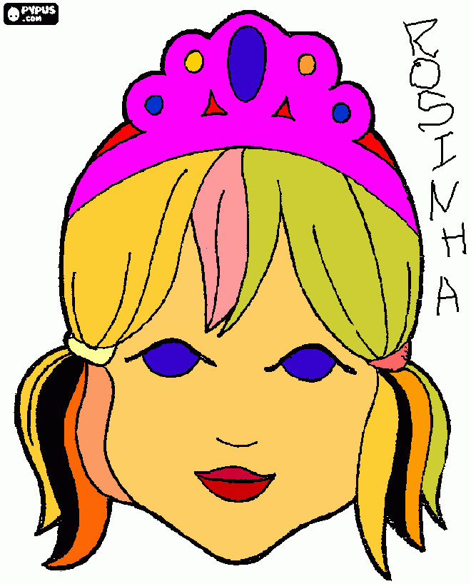 Rosinha para colorir e imprimir