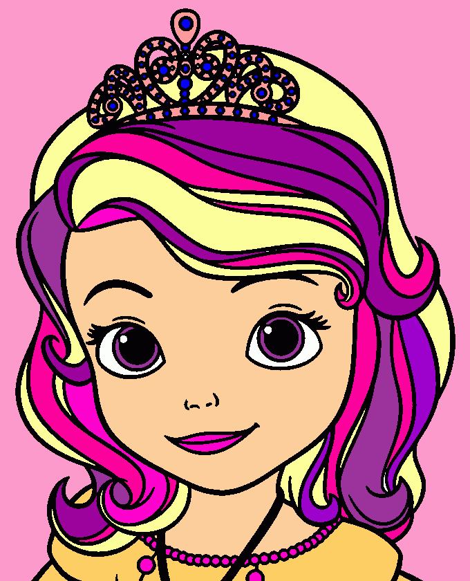 rosto da princesa cadence. para colorir e imprimir