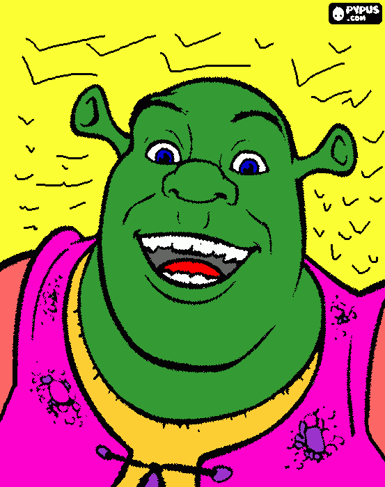 rosto do shrek para colorir e imprimir