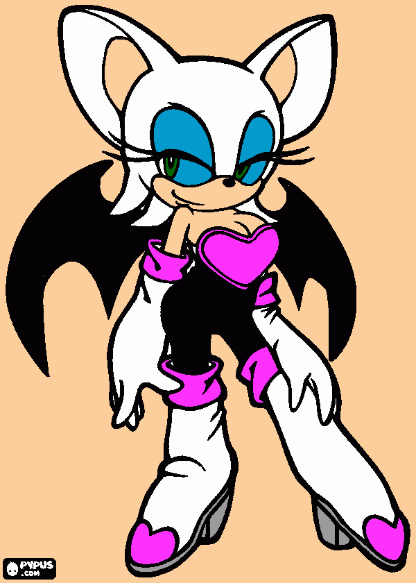 Rouge The Bat para colorir e imprimir