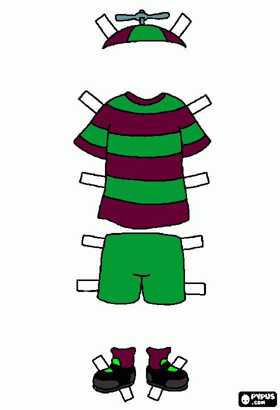 roupa time para colorir e imprimir