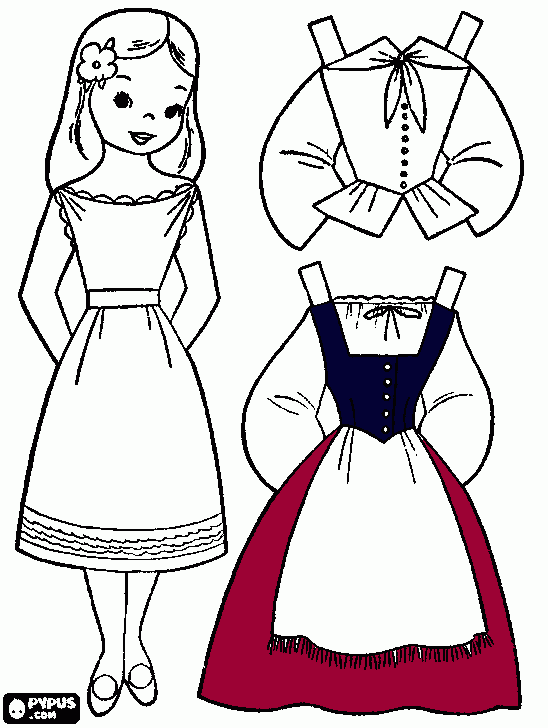 roupa tipia italiana para colorir e imprimir