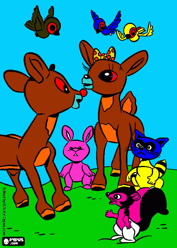rudolf  lagal para colorir e imprimir