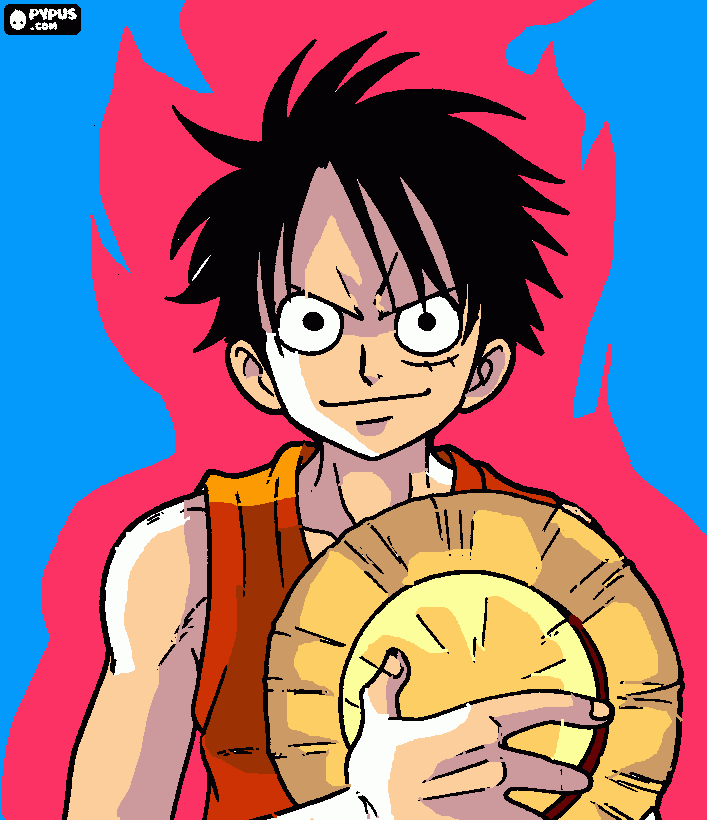 ruffy rei dos piratas para colorir e imprimir