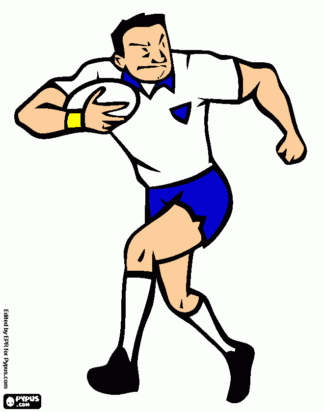 Rugby Player para colorir e imprimir