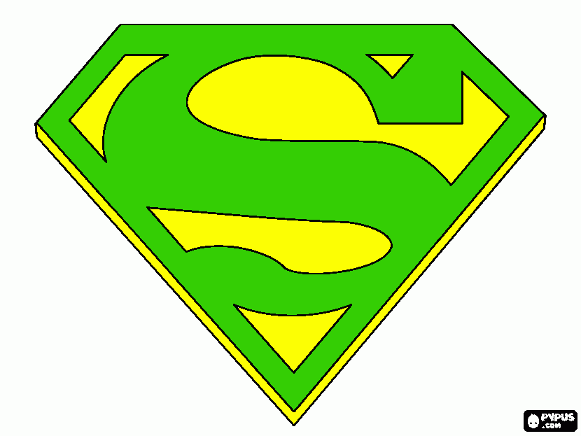 S do super homem para colorir e imprimir