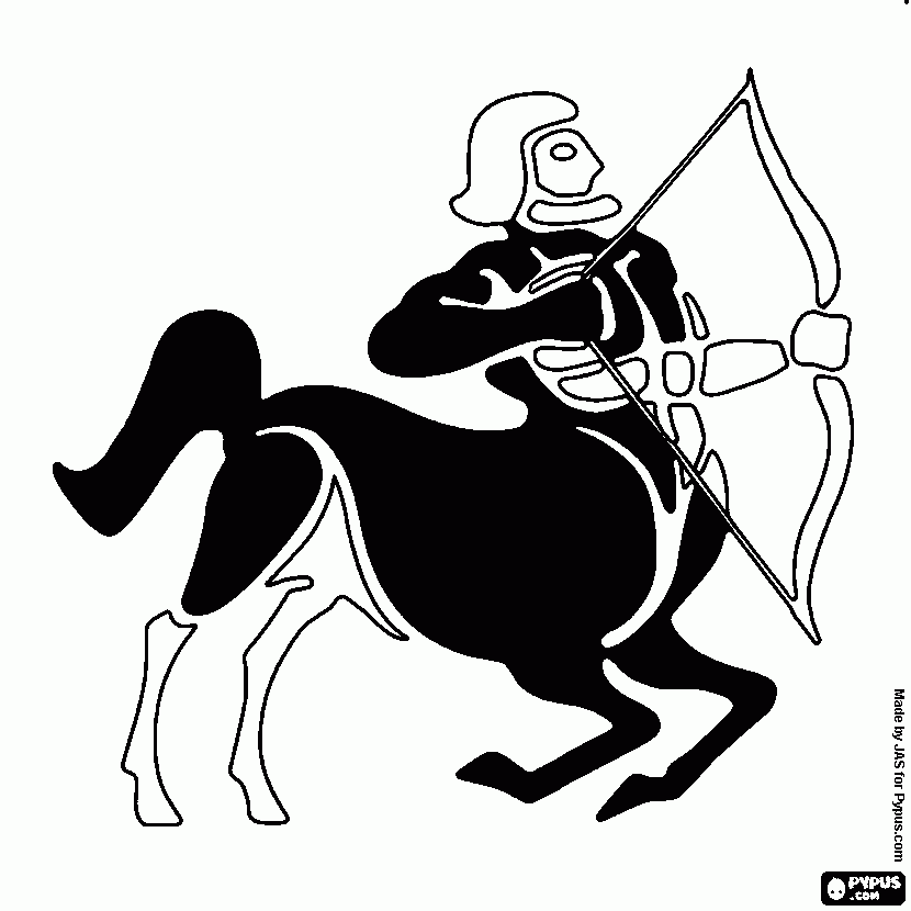 SAGITARIO para colorir e imprimir