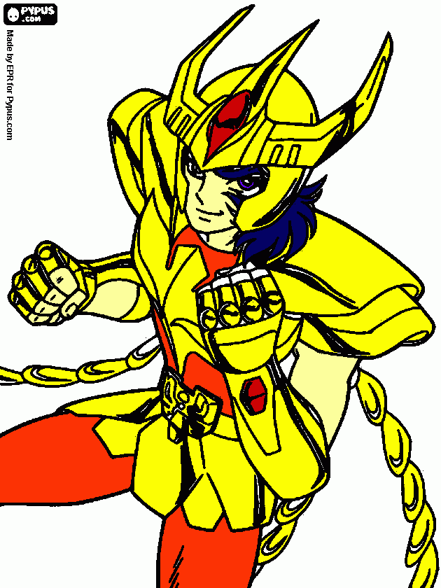 saint seyia para colorir e imprimir