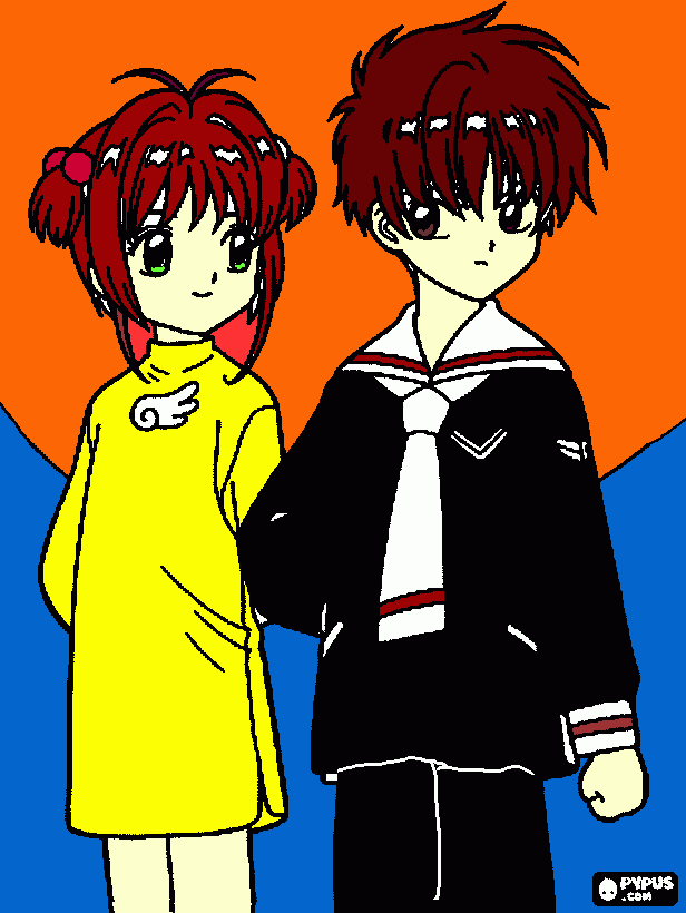 sakura e choran para colorir e imprimir