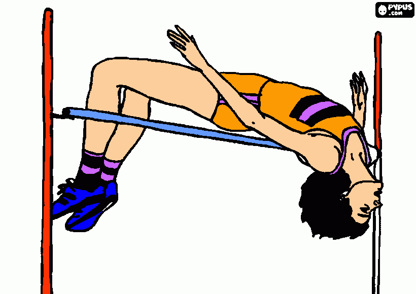 Salto em Altura para colorir e imprimir