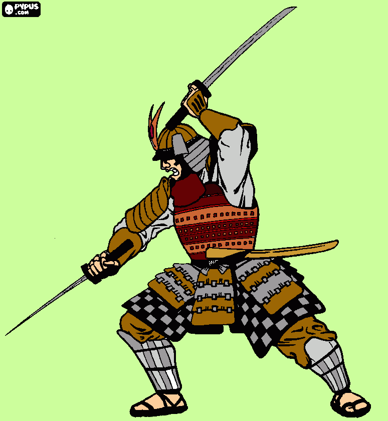 Samurai   ---  OoO :uuuaaaaaauu para colorir e imprimir
