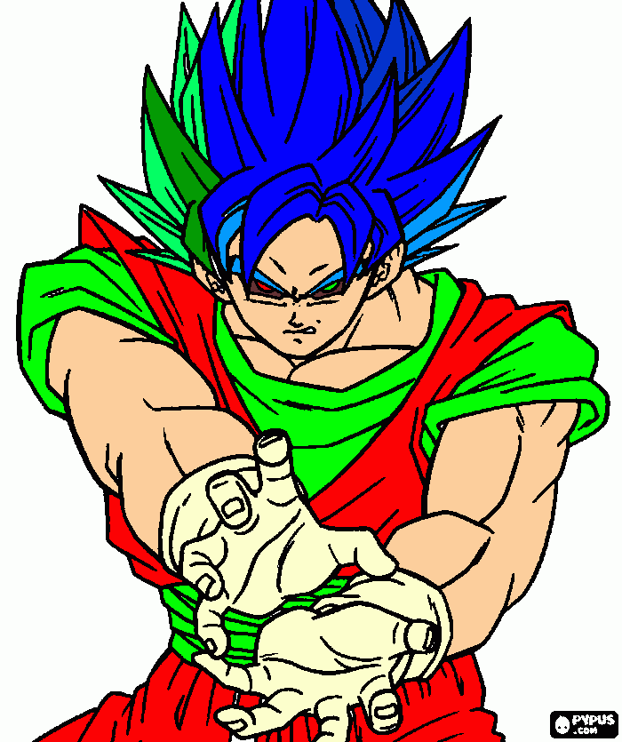 san goku ssj123 para colorir e imprimir