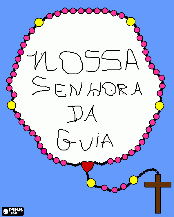 santo terço para colorir e imprimir