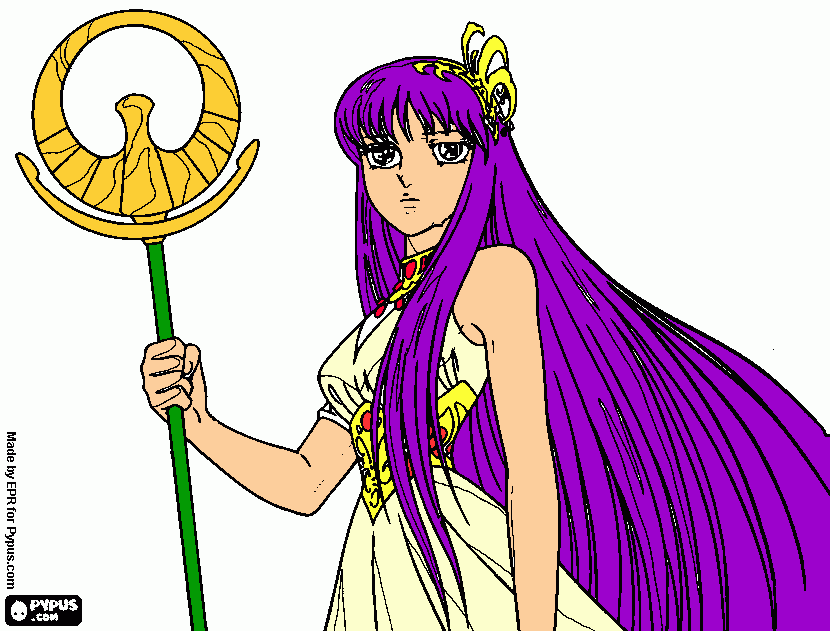 Saori para colorir e imprimir