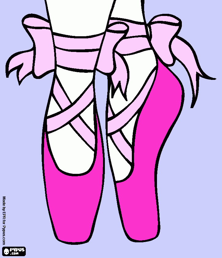 SAPATILHA BALET COLORIDA para colorir e imprimir