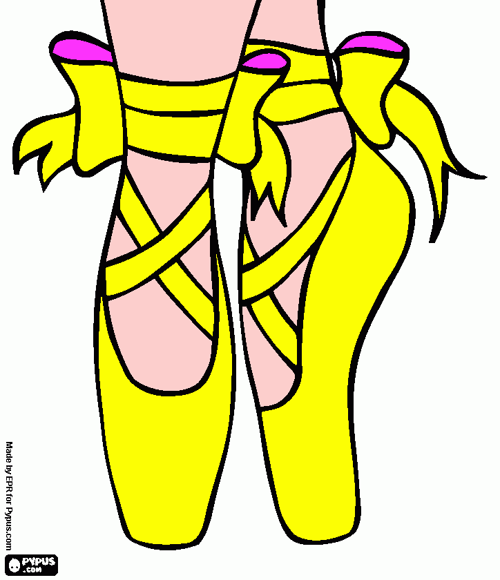 sapatilhas ballet para colorir e imprimir
