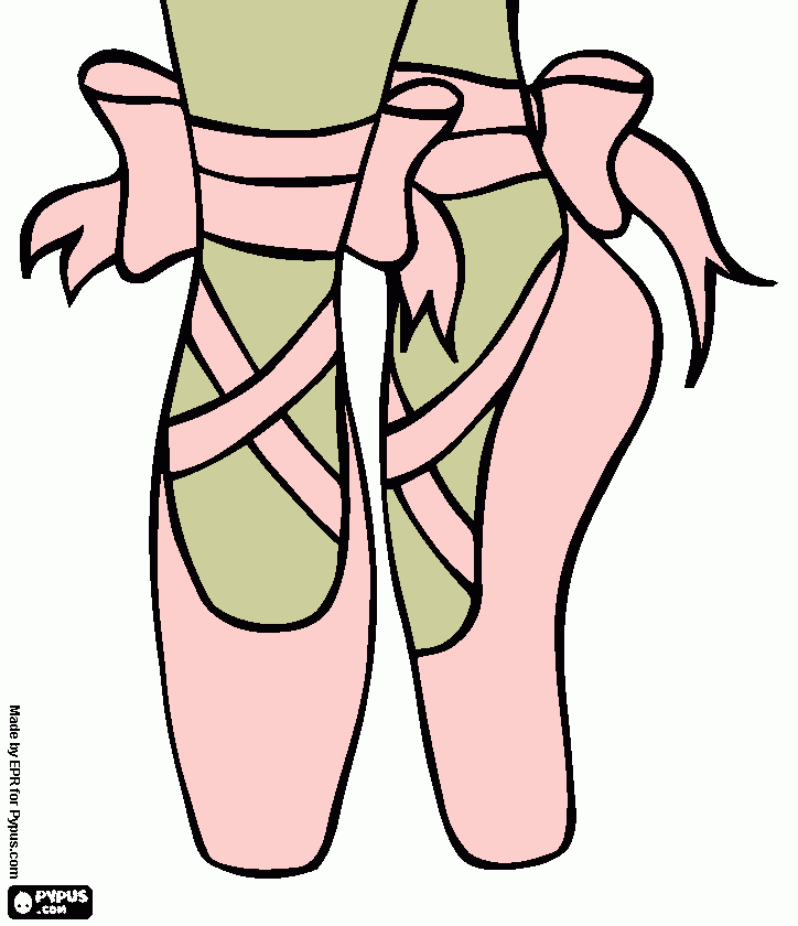 SAPATOS DE BAILARINA para colorir e imprimir