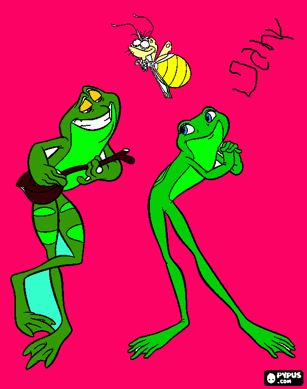 sapo e  da princessa que virou sapa para colorir e imprimir