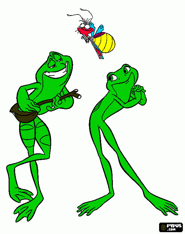 sapo e sapa e un vagalume para colorir e imprimir